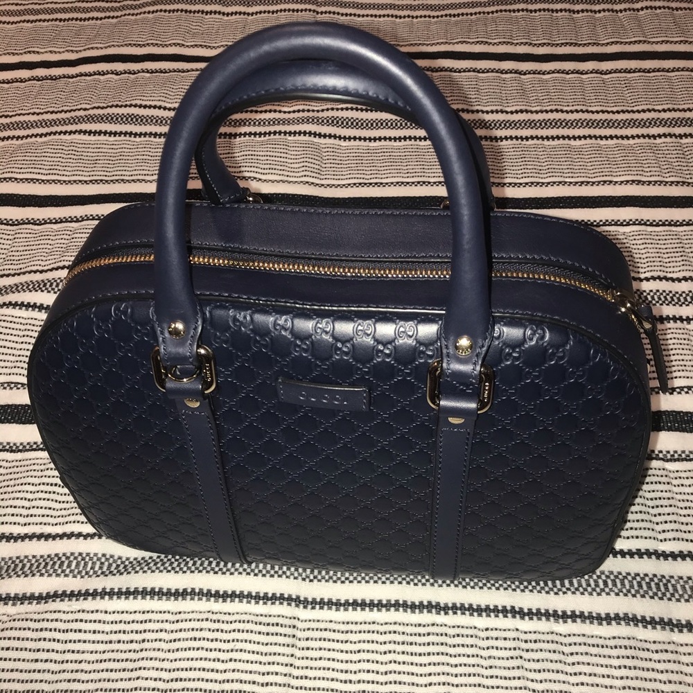 Authentic Gucci Satchel Navy